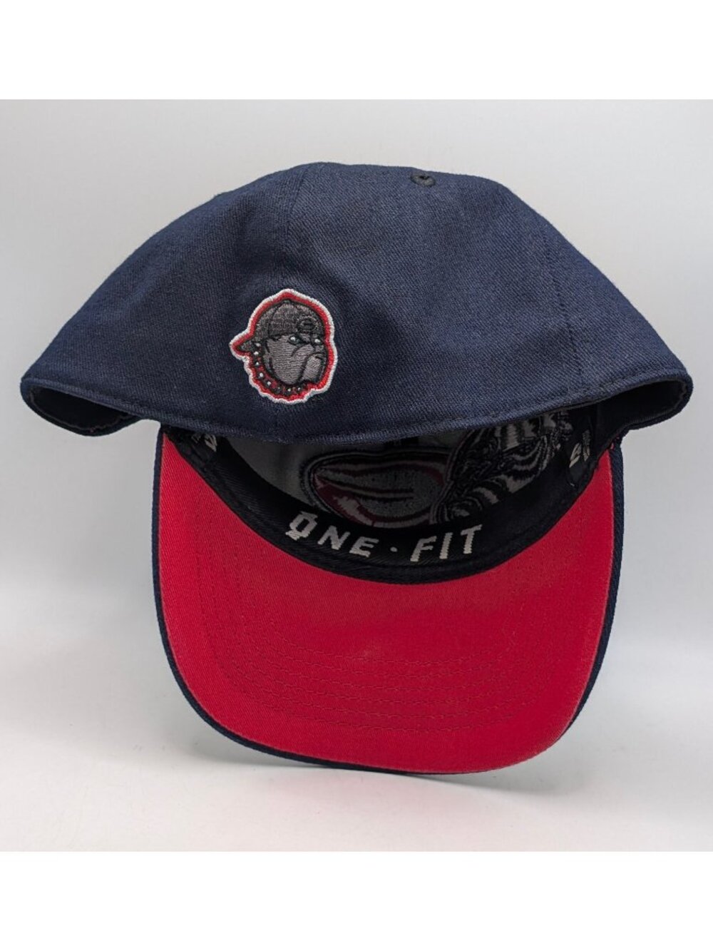 Georgia Bulldogs Navy Blue OSFM Flex Fit Hat Mascot Dawgs NCAA Football Cap UG - Picture 4 of 5